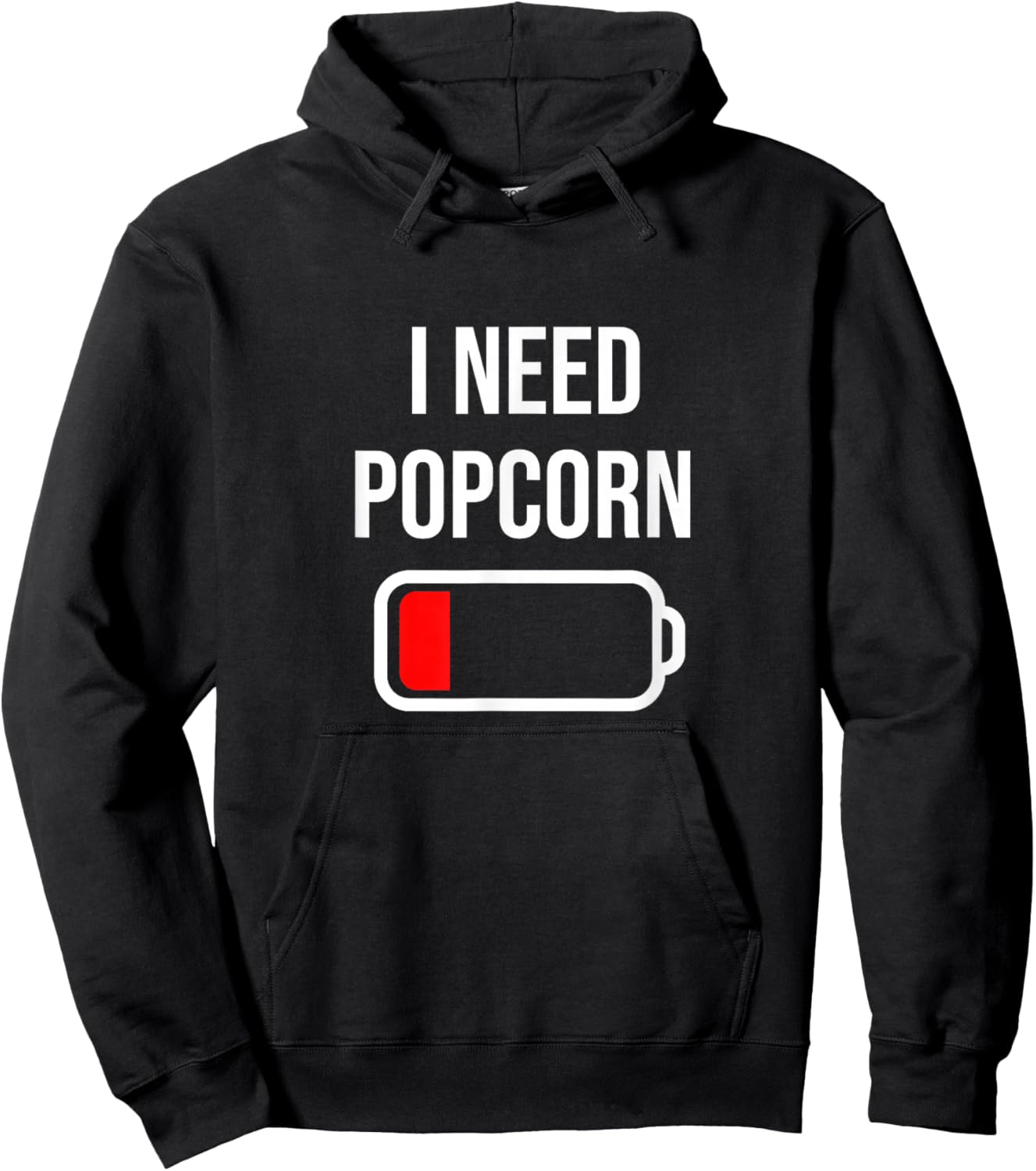 I Need Popcorn - Eat Cooking Funny Food Popcorn Hoodie - Hoodie | Black