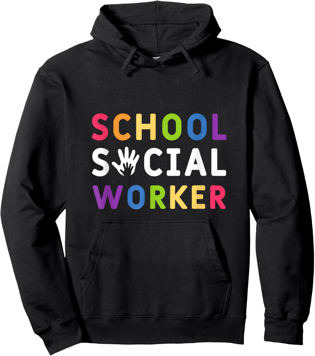Social Work Rainbow Women School Social Worker Hoodie - Hoodie | Black