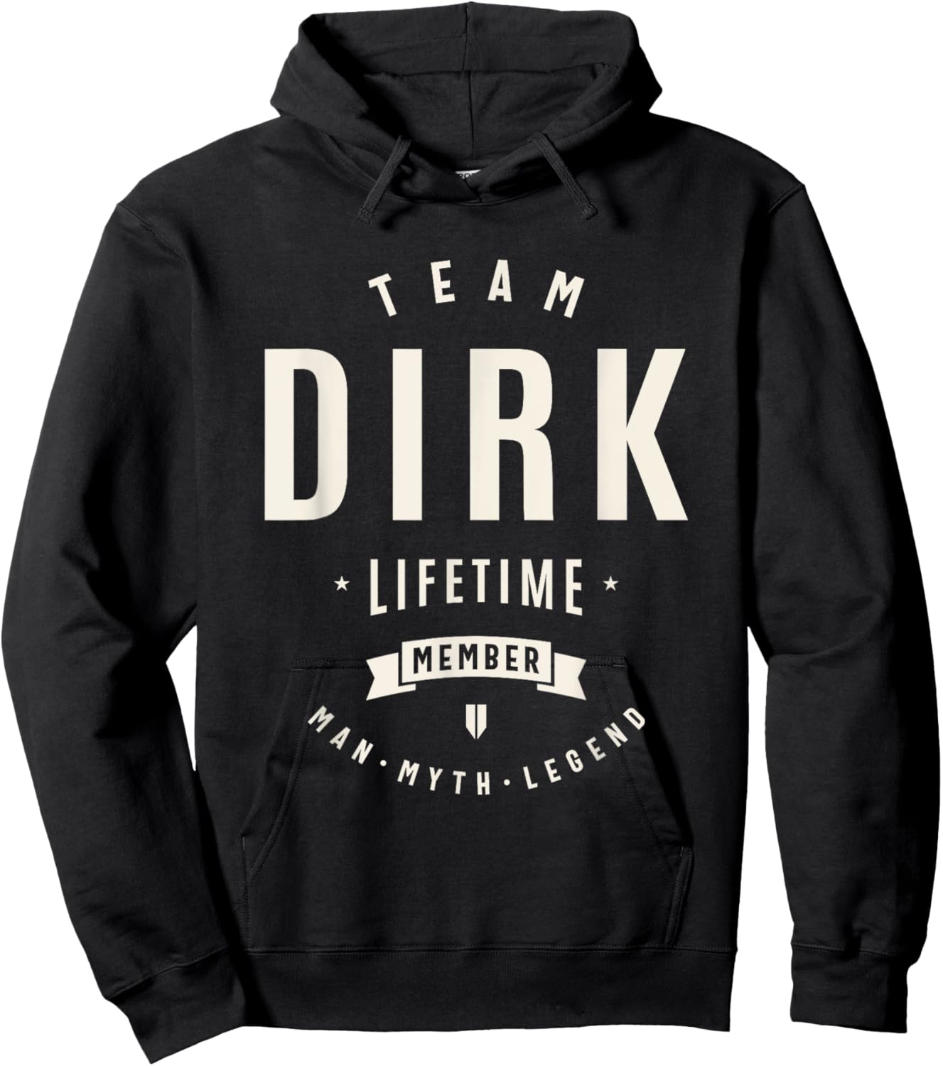 Team Dirk Lifetime Member Funny Name Dirk Hoodie - Hoodie | Black