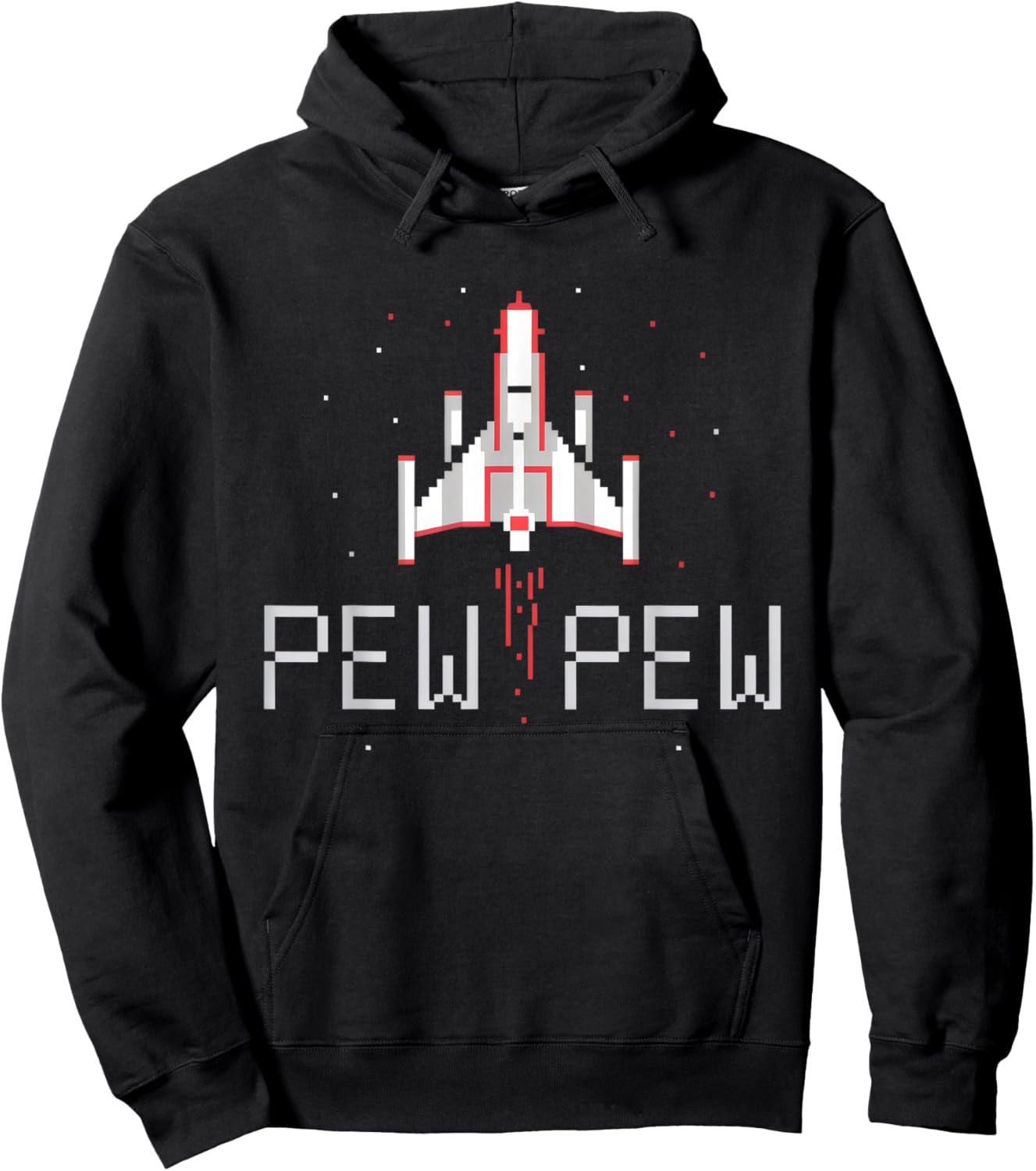 Pew Pew Gamer Vintage 80's 90's Arcade Gaming Lover Hoodie - Hoodie | Black