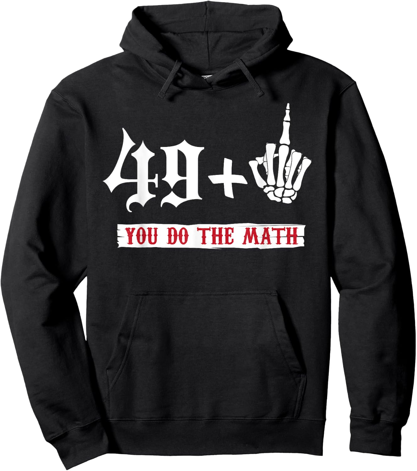 49 + 1 Middle Finger Flipping Off 50 50th Birthday Hoodie - Hoodie | Black