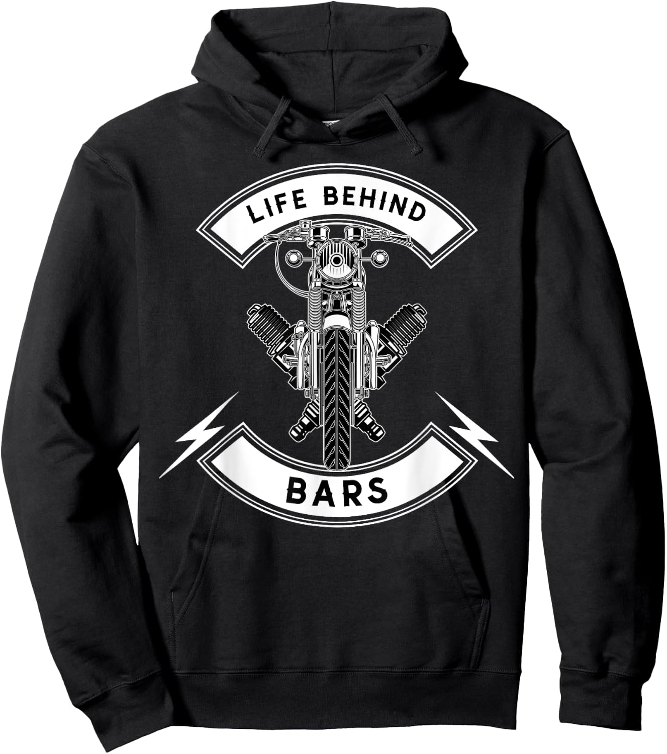 Life Behind Bars Motorcycle Biker Hoodie - Hoodie | Black
