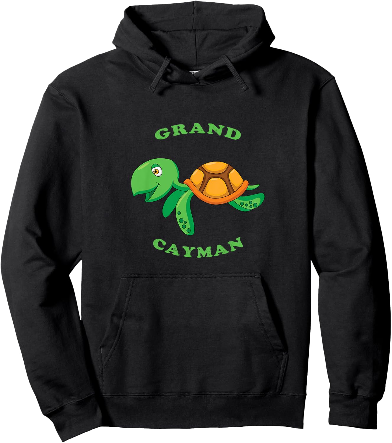 Kids Grand Cayman Cartoon Children's Turtle Gift Hoodie - Hoodie | Black