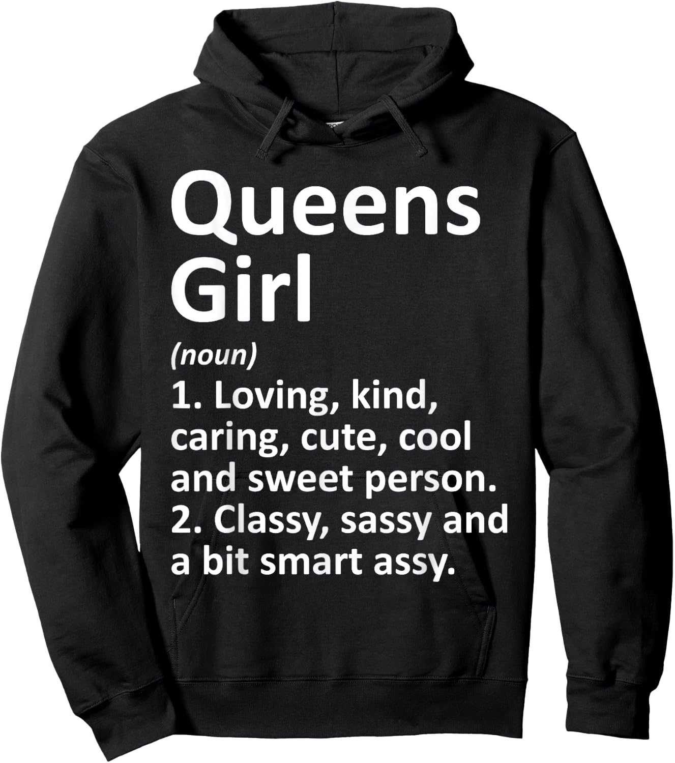 QUEENS GIRL NY NEW YORK Funny City Home Roots Gift Hoodie - Hoodie | Black
