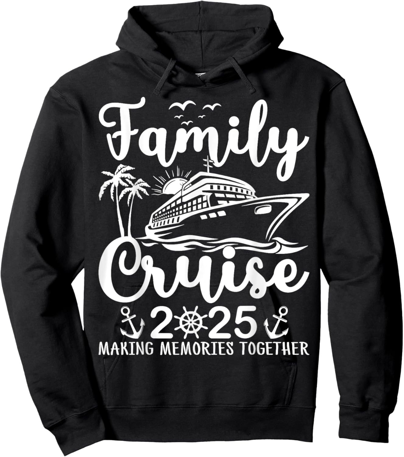 Family Cruise 2025 Family Matching Cruise Vacation Party Hoodie - Hoodie | Black