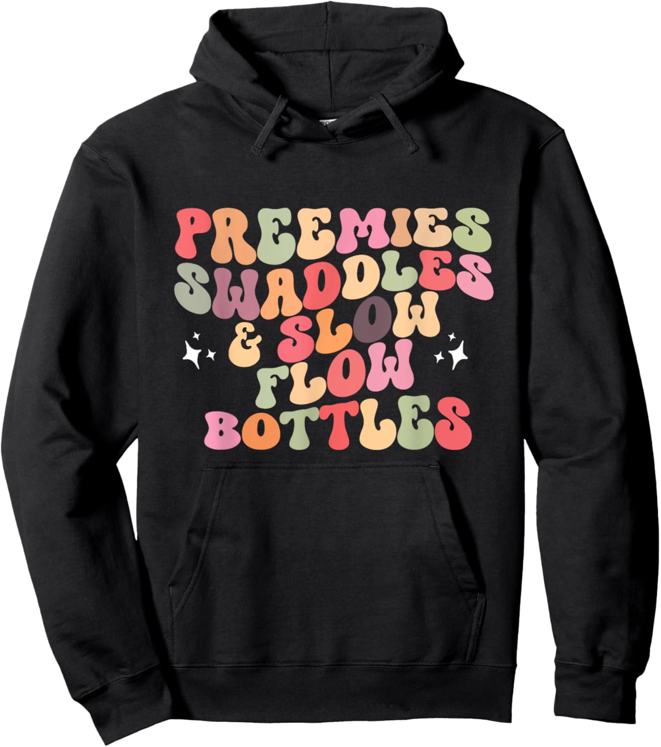 Preemies Swaddles And Slow Flow Bottles NICU Neonatal Nurse Hoodie - Hoodie | Black