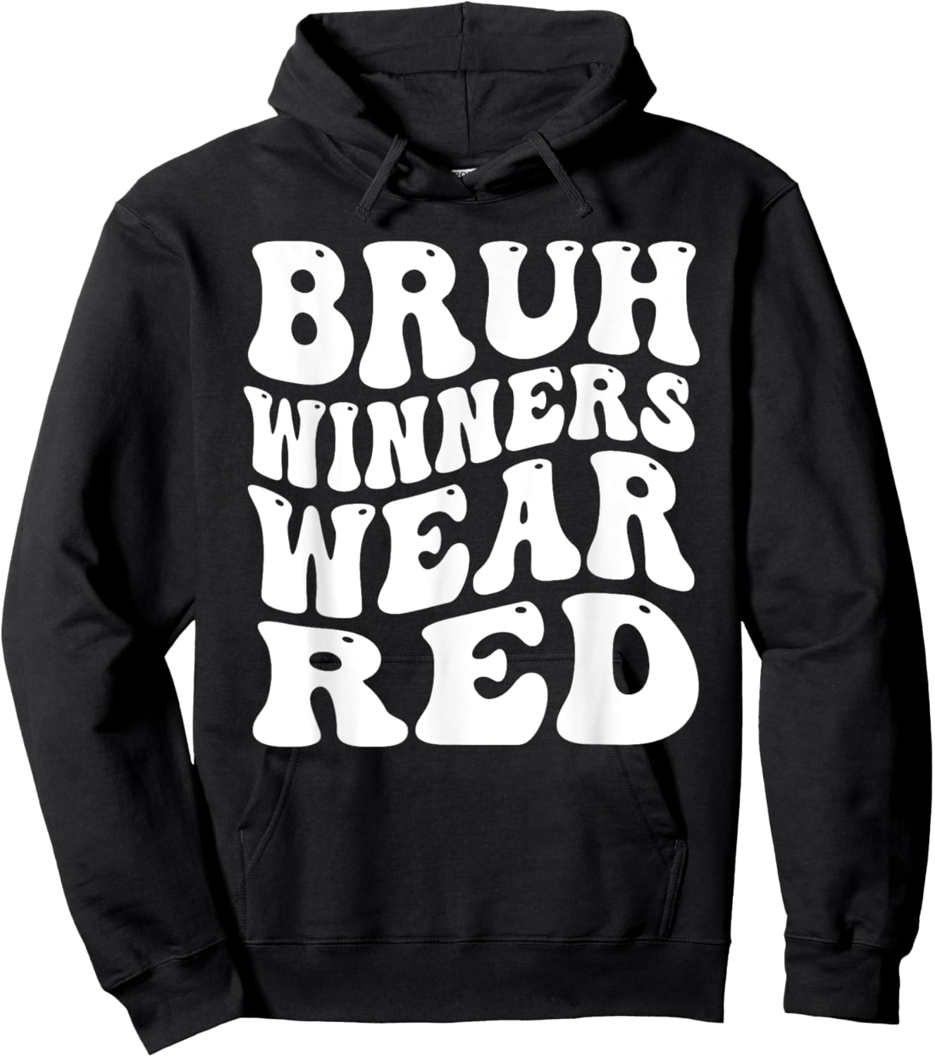 Winners Wear Red Team Spirit Week Game Sports Day Groovy Hoodie - Hoodie | Black