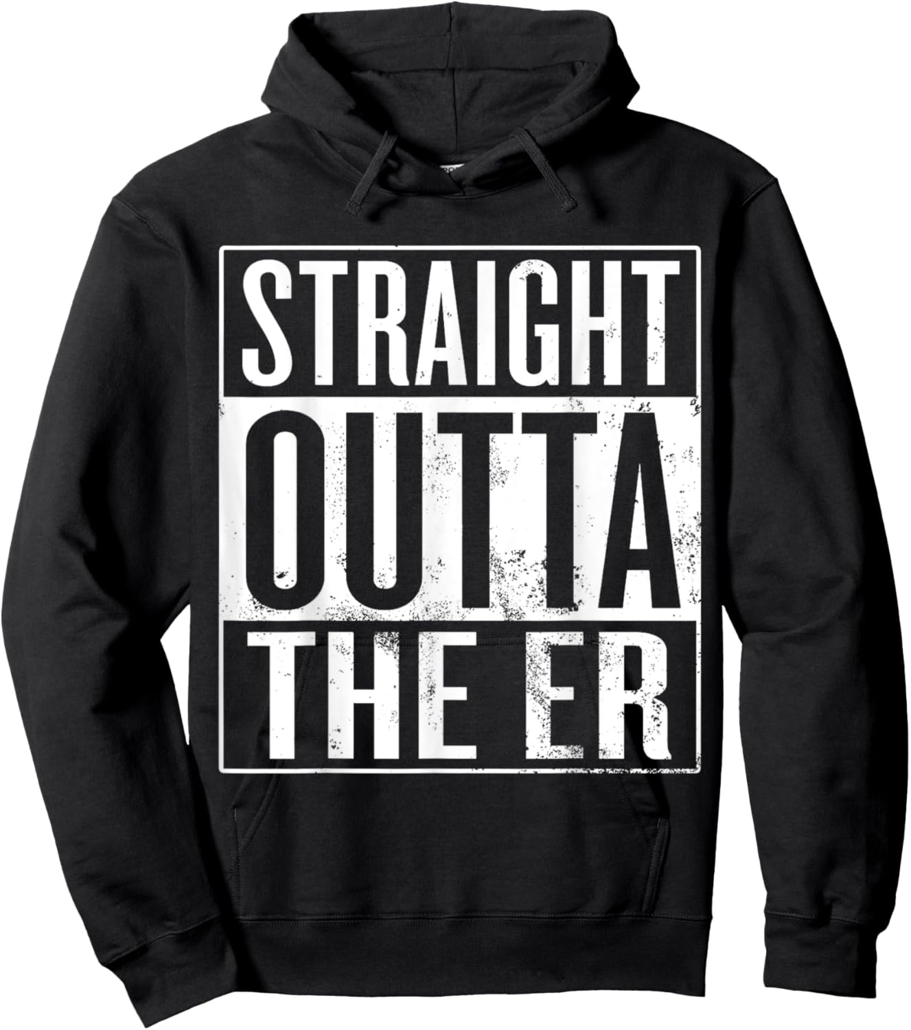 Straight Outta The ER Funny Emergency Room Nurse Hoodie - Hoodie | Black