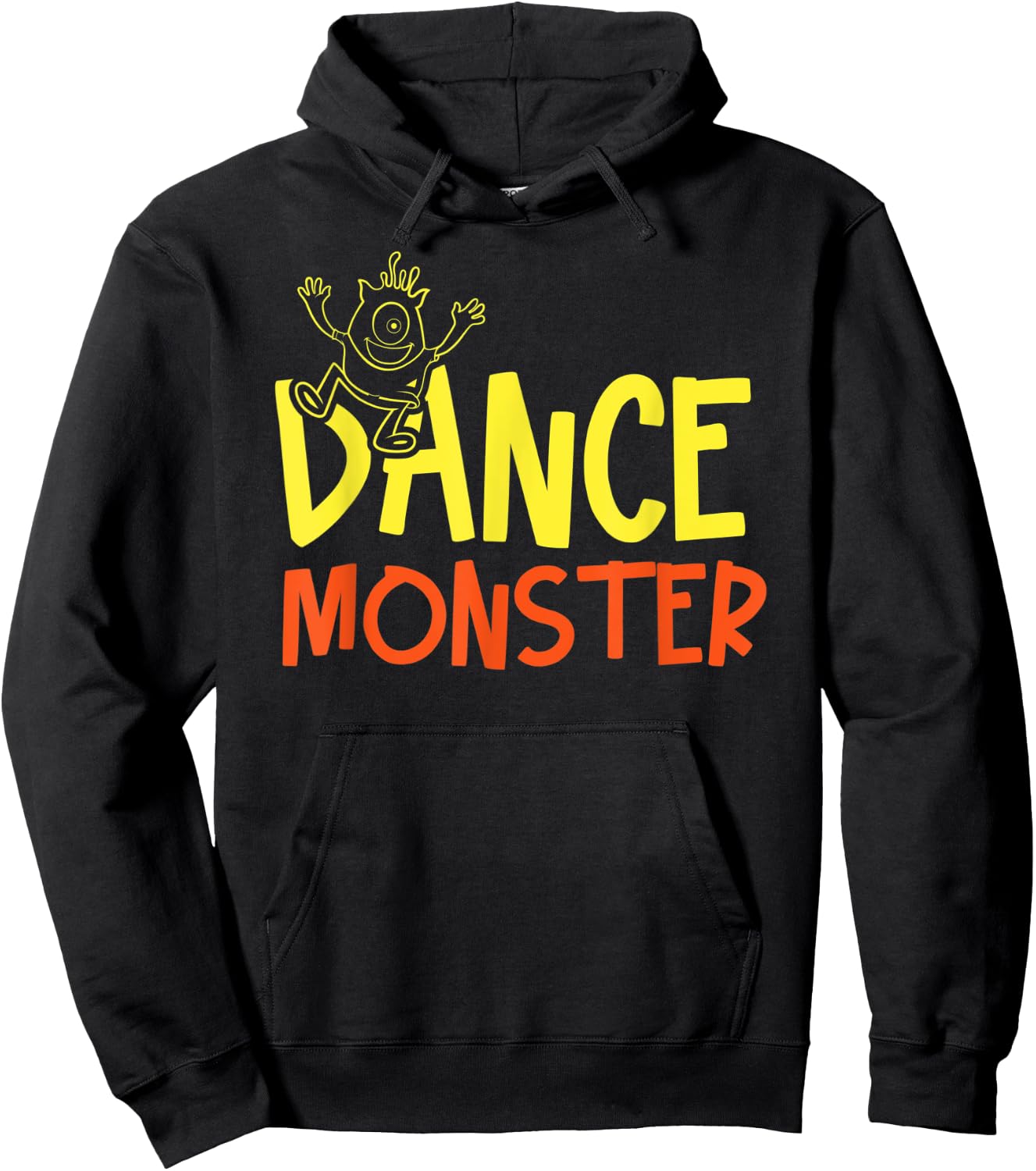 Cool Dance Monster Artwork Dancing Music Lovers Hoodie - Hoodie | Black