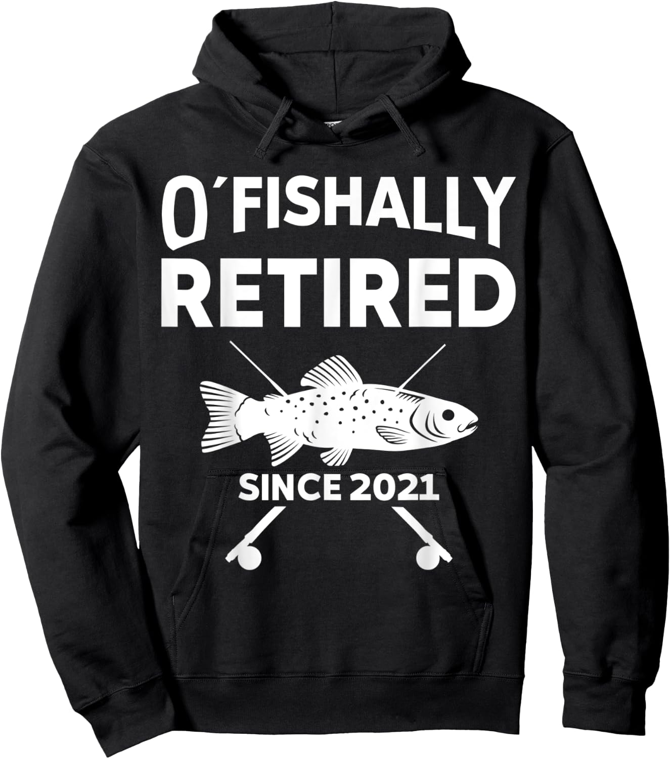 O´Fishally Retired Funny Fishing Retirement gift Hoodie - Hoodie | Black