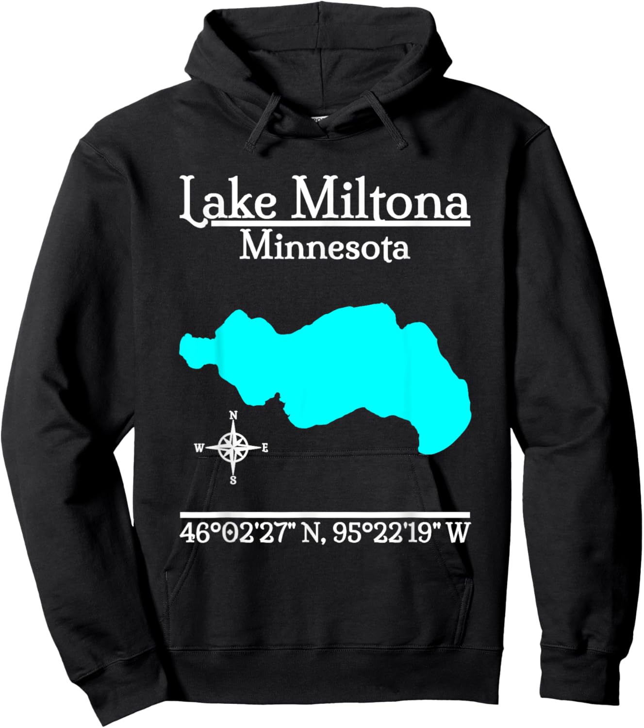 Lake Miltona - Minnesota Hoodie - Hoodie | Black