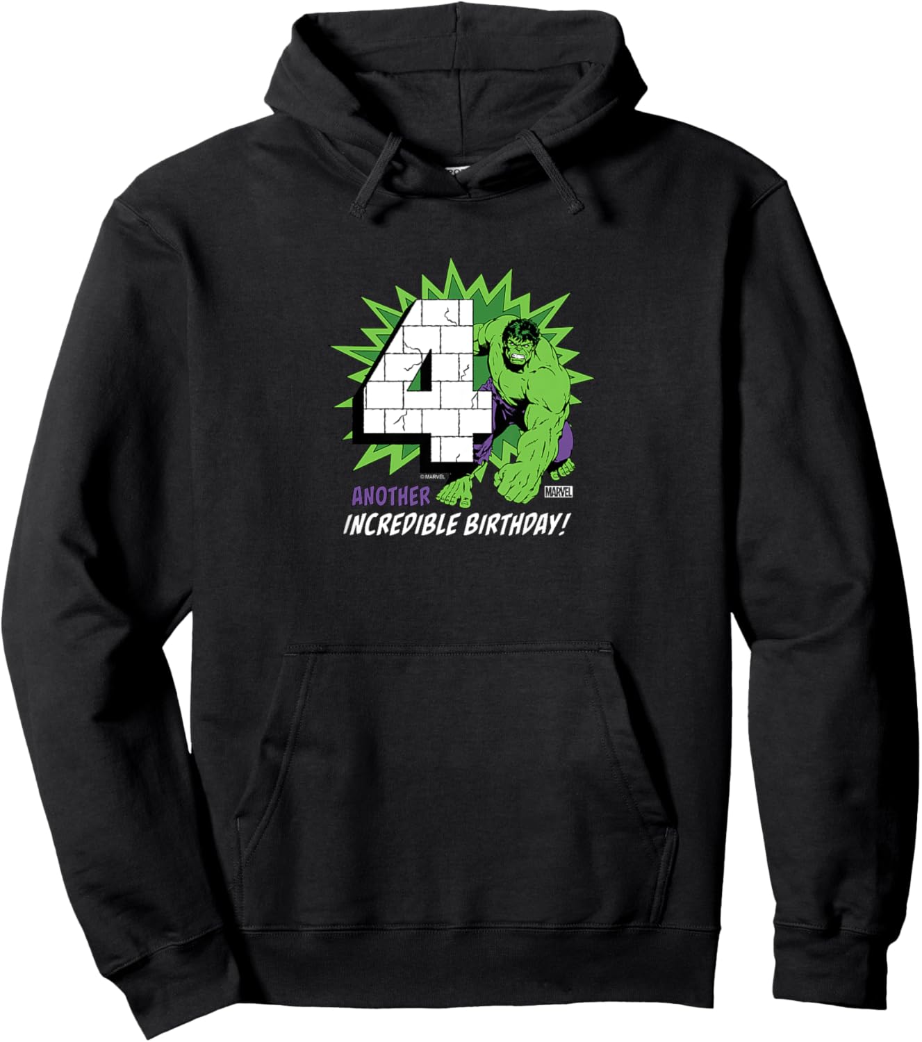 Hulk - 4th Birthday Hoodie - Hoodie | Black