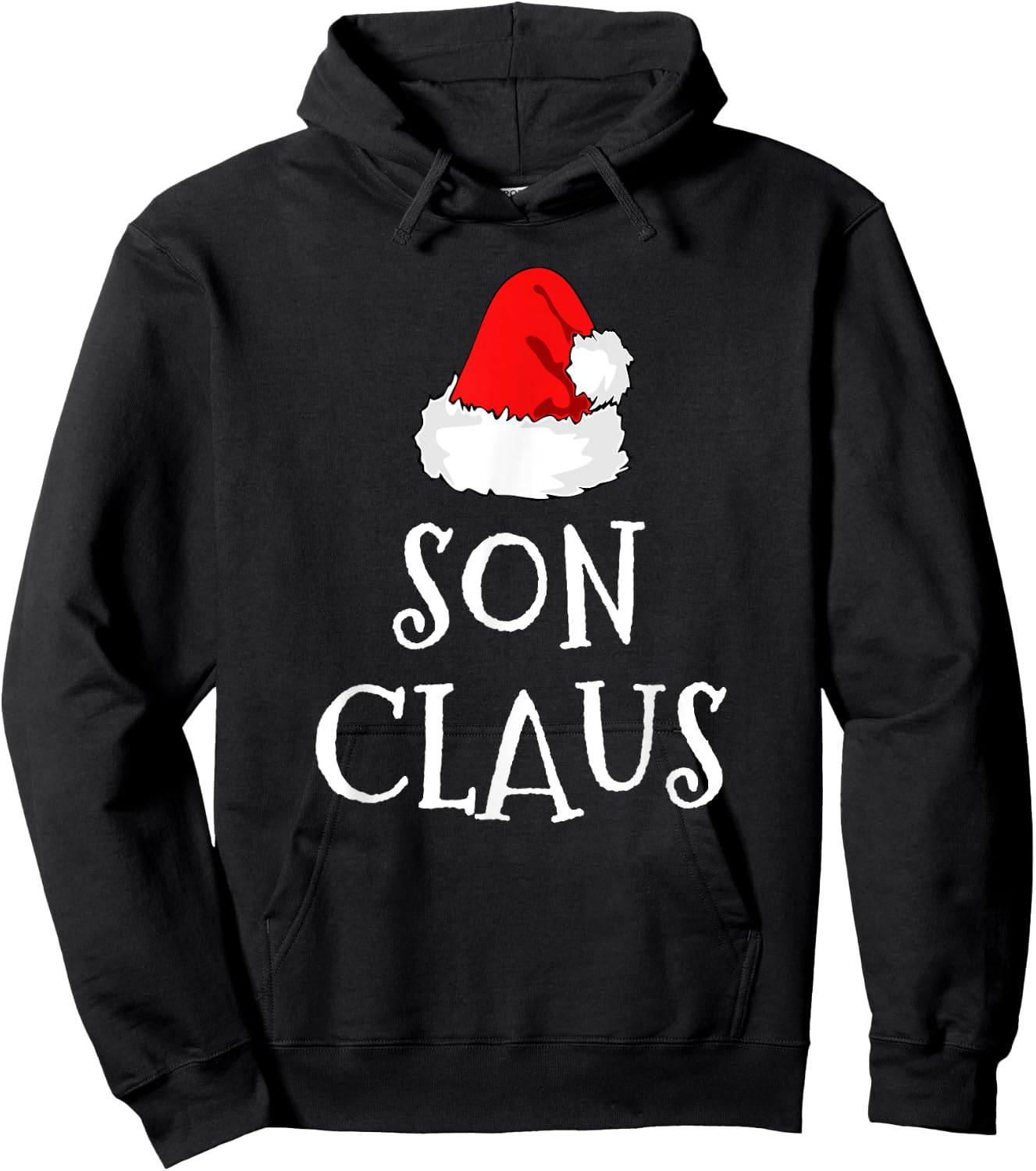 Son Claus Christmas Santa's Pajama Family Matching Hoodie - Hoodie | Black