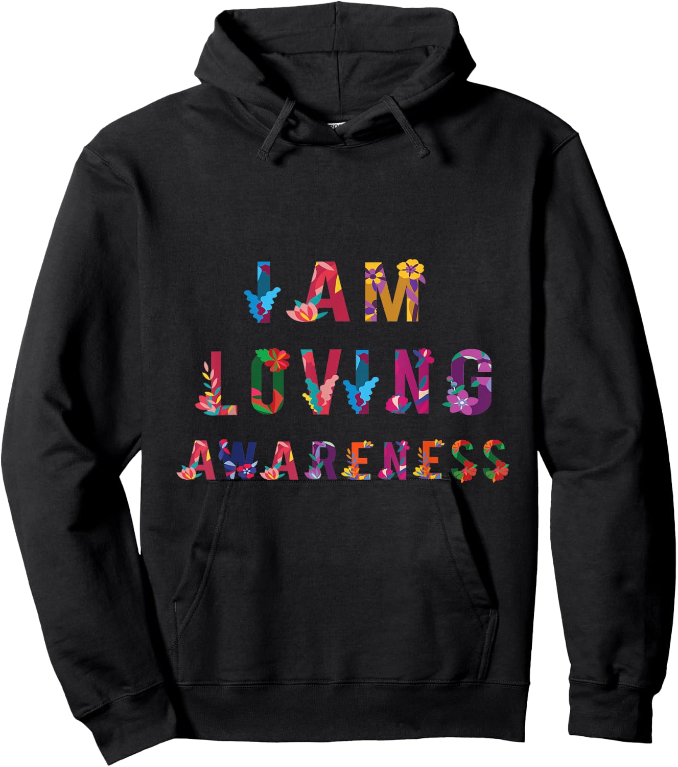 I Am Loving Awareness | Ram Dass Yoga Hoodie - Hoodie | Black