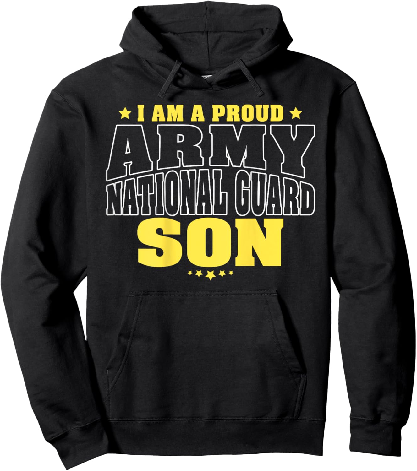 I Am A Proud Army National Guard Son - Military Child Family Hoodie - Hoodie | Black