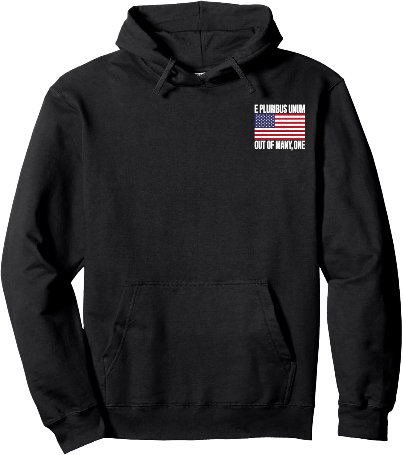 E Pluribus Unum Usa Flag Hoodie - Hoodie | Black