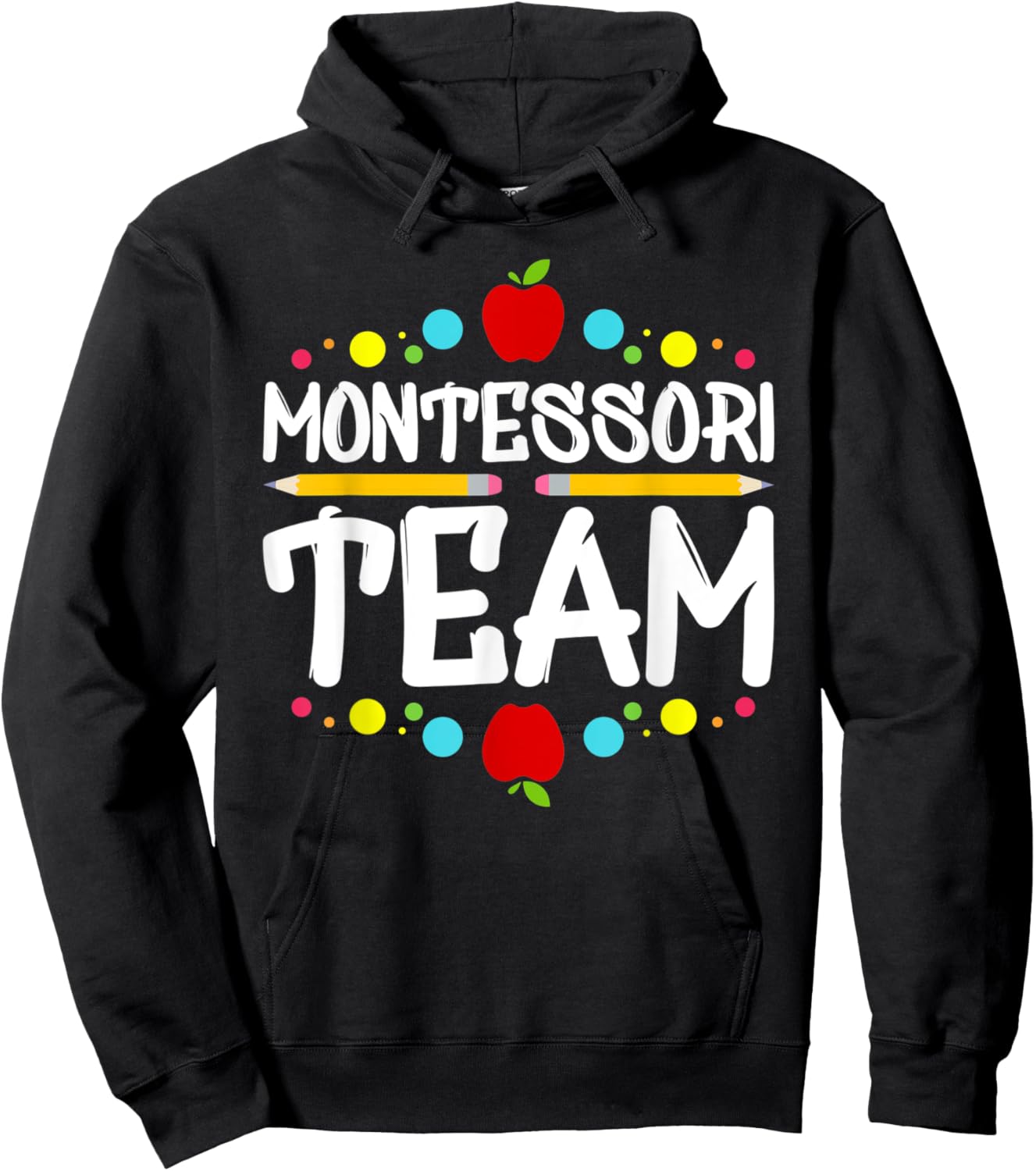 Montessori Team mit Bleistift Hoodie - Hoodie | Black