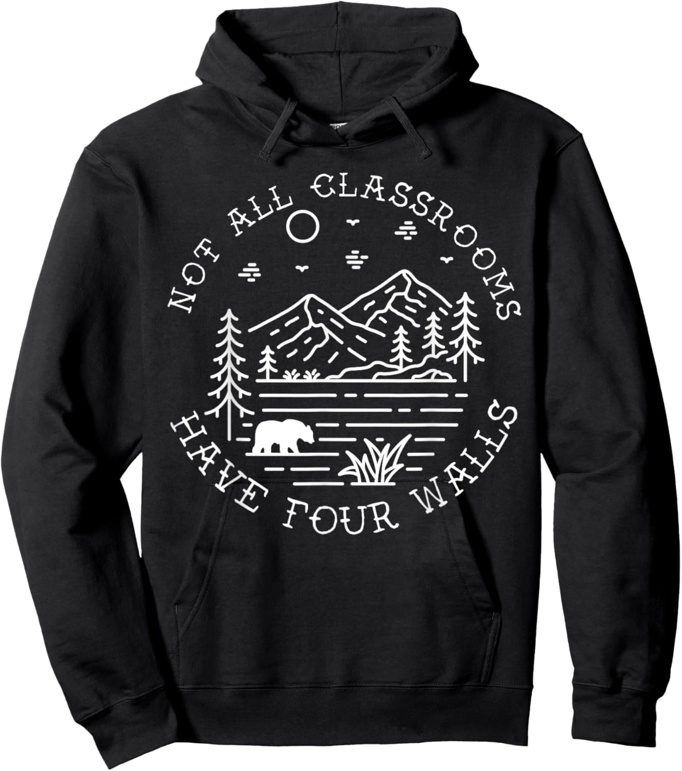 Classroom Outside Homeschool Nature Homeschooler Outdoors Hoodie - Hoodie | Black