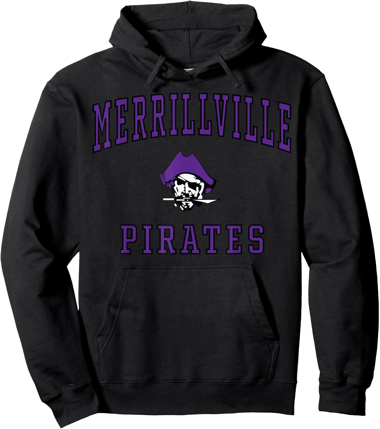 Merrillville High School Pirates C1 Hoodie - Hoodie | Black