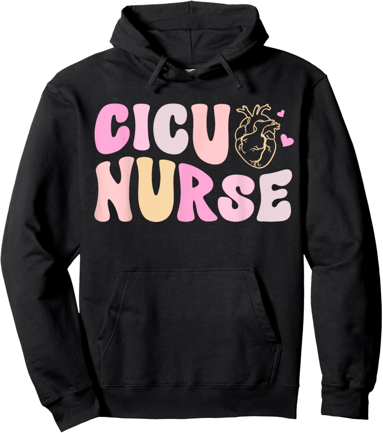 CICU Nurse Groovy Cardiac Intensive Care Unit Appreciation Hoodie - Hoodie | Black