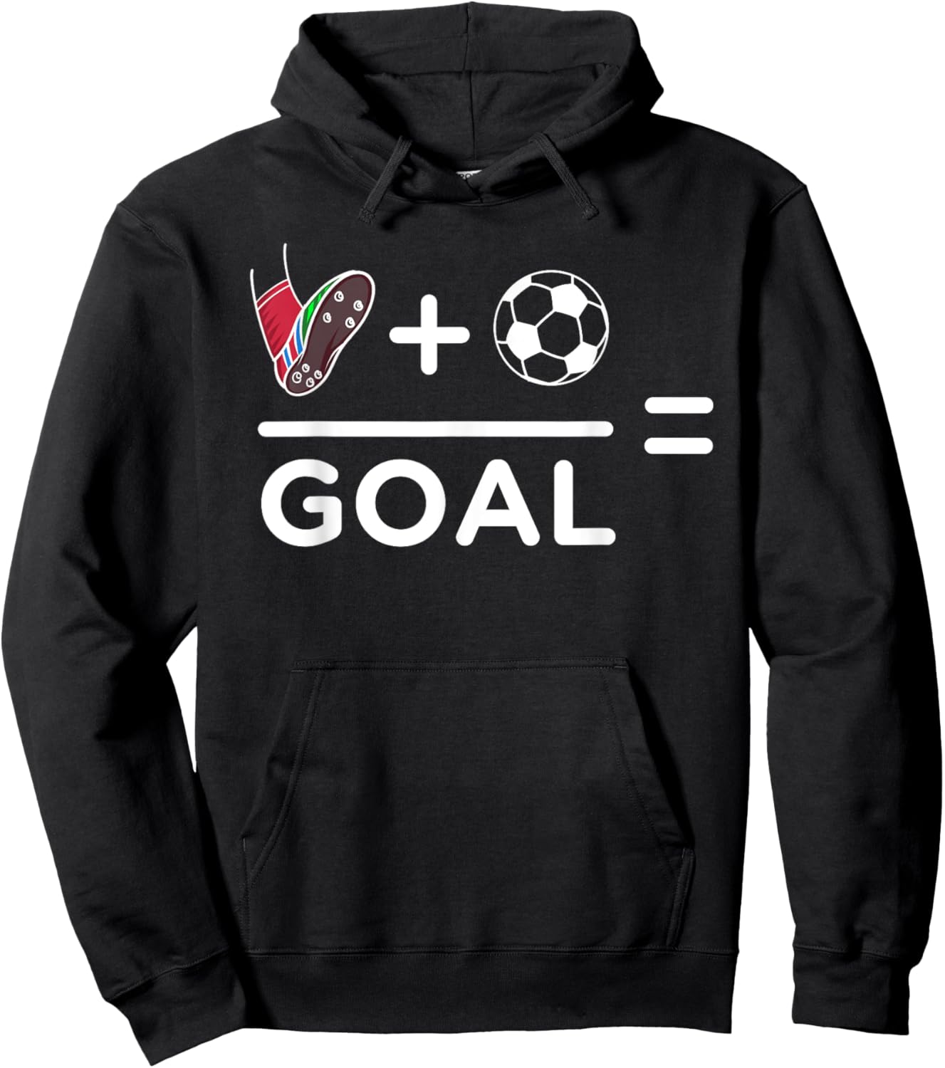 Funny Soccer Player Math Goal Lover Humor Boys Girls Outfit Hoodie - Hoodie | Black