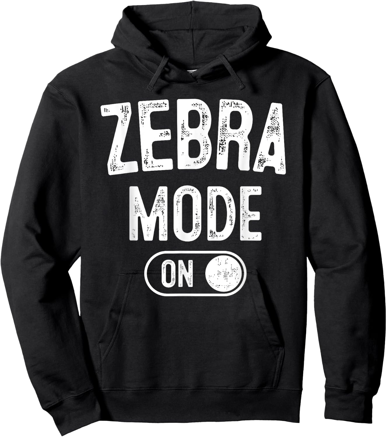 Zebra Mode On Costume Funny Safari Gift Zoo Animal Lover Hoodie - Hoodie | Black