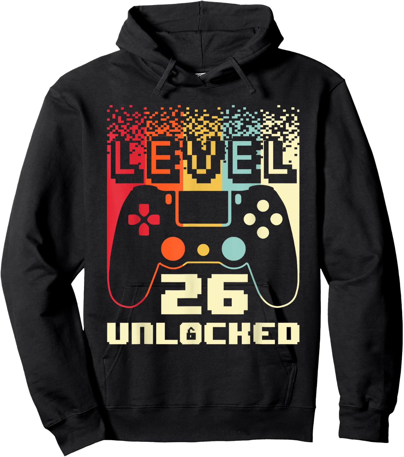 26th Birthday Level 26 Unlocked Gamer 26 Year Old Hoodie - Hoodie | Black