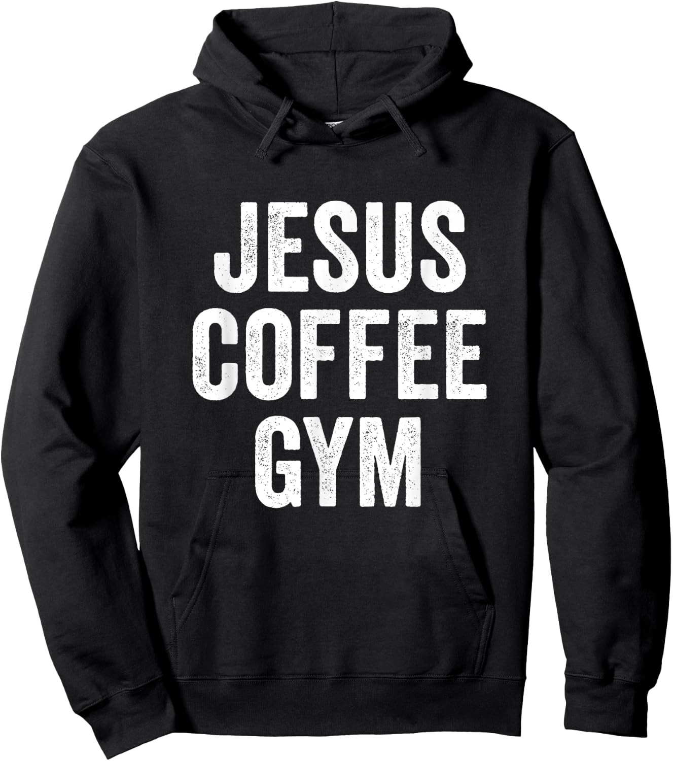 Jesus Coffee Gym Christian Workout Weightlifting Fitness Hoodie - Hoodie | Black
