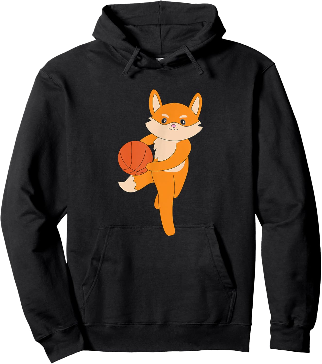 Fox Playing Basketball Wildlife Basketball Player Hoodie - Hoodie | Black