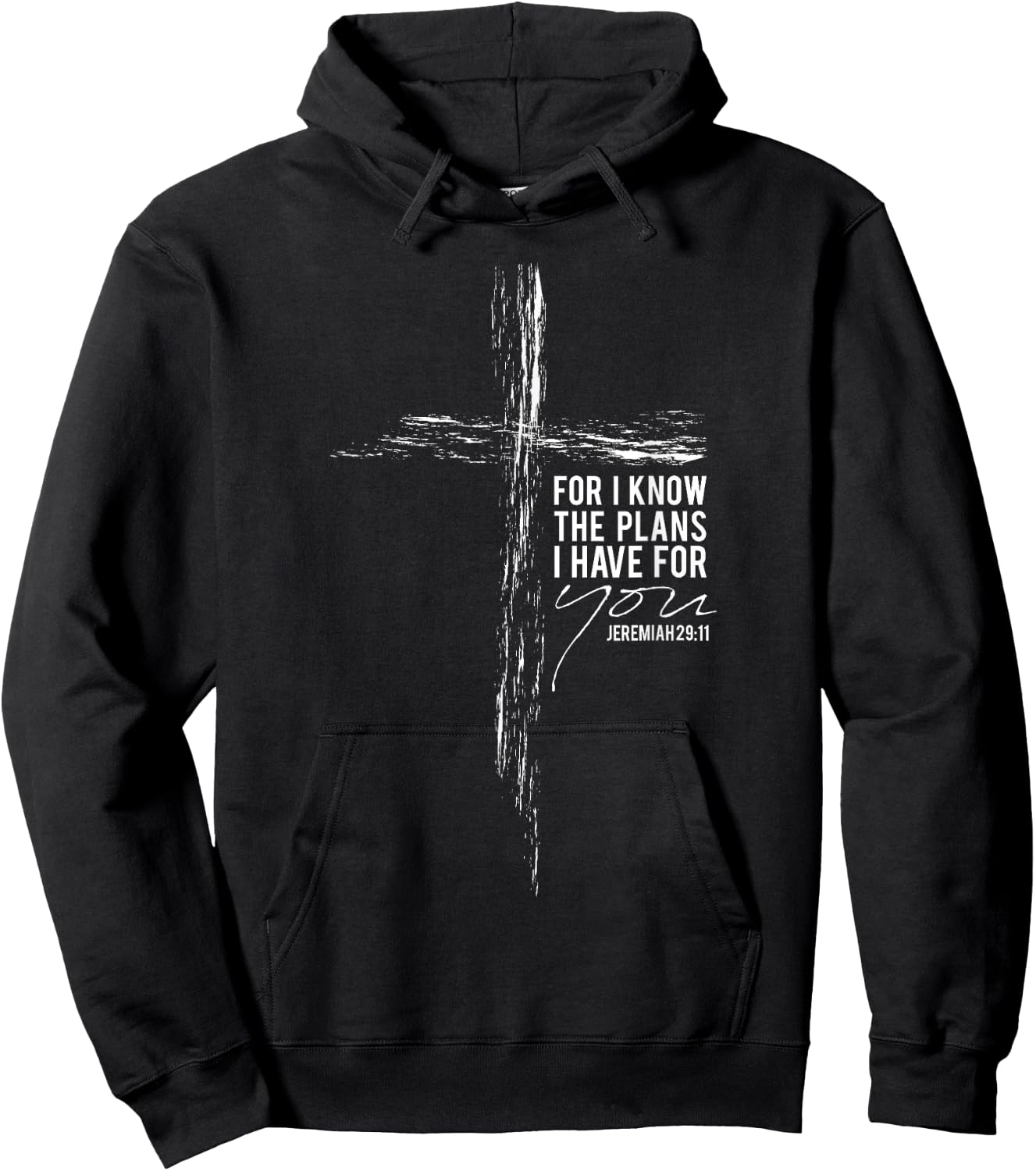 Jeremiah 29:11 Christian Cross Gifts Men Women Wife Husband Hoodie - Hoodie | Black