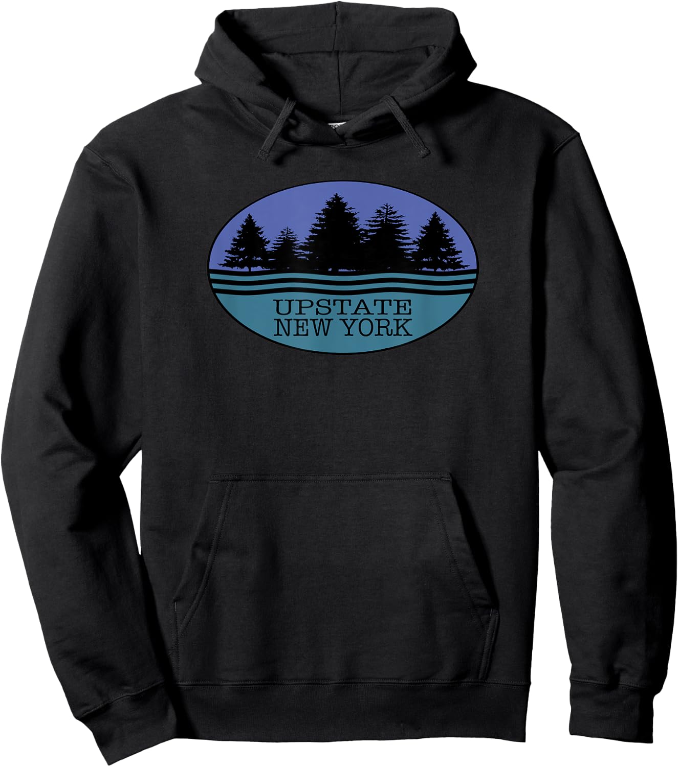 Upstate New York Souvenir I love Nature Outdoors Hoodie - Hoodie | Black