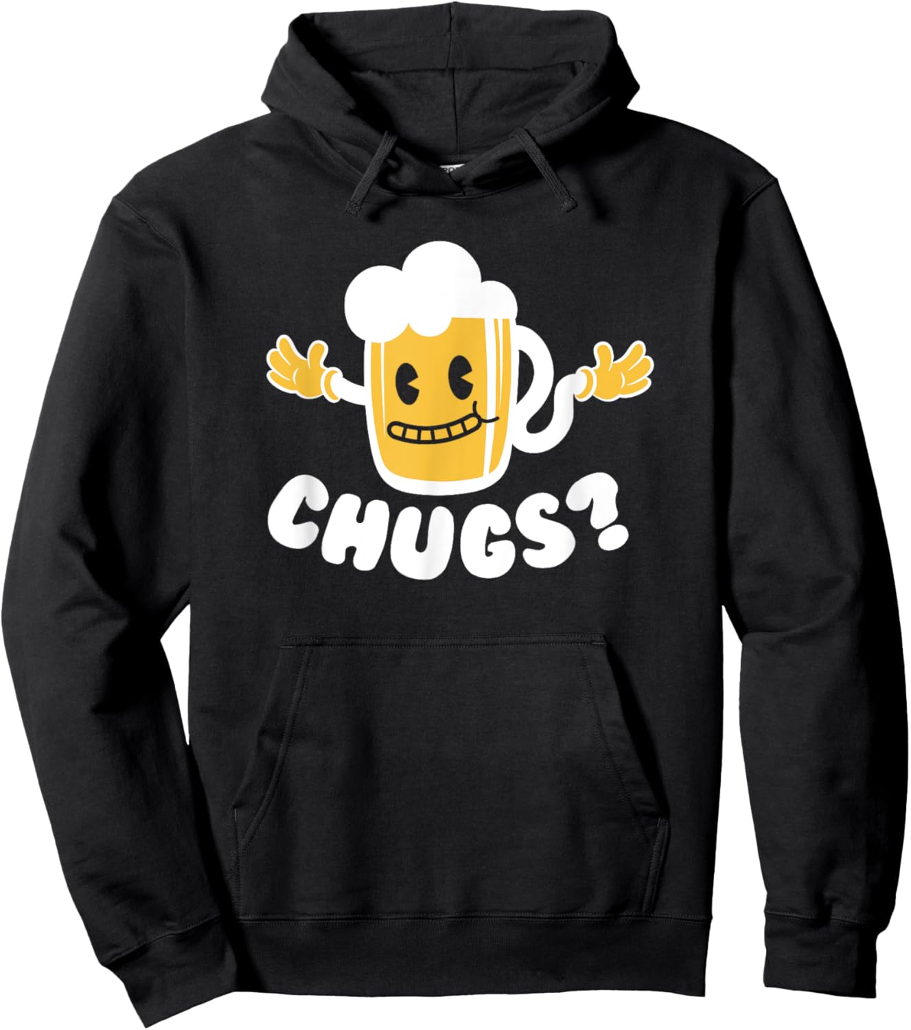 Chugs Cartoon Beer Hugs Funny Drinking Beer Lover Hoodie - Hoodie | Black