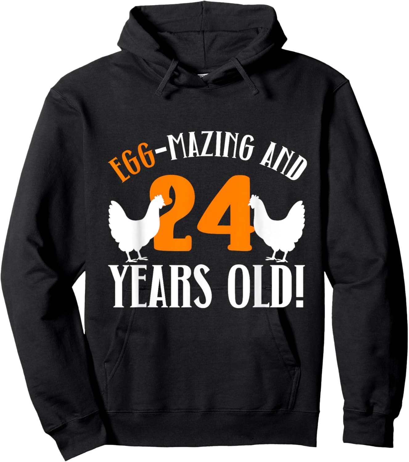 24th Birthday 24 Years Old Chicken Farmer Chicken Lover Hoodie - Hoodie | Black