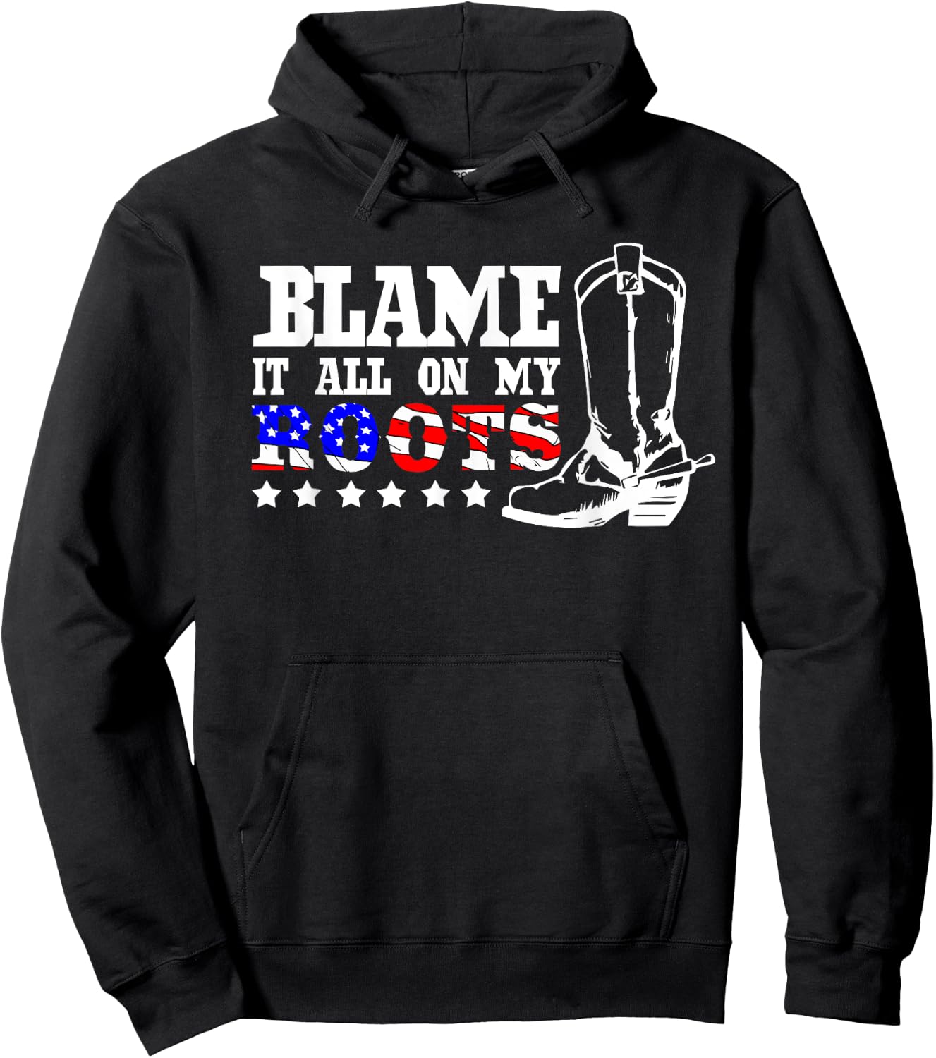 Blame It All On My Roots-Garth Country Music Men Women Hoodie - Hoodie | Black