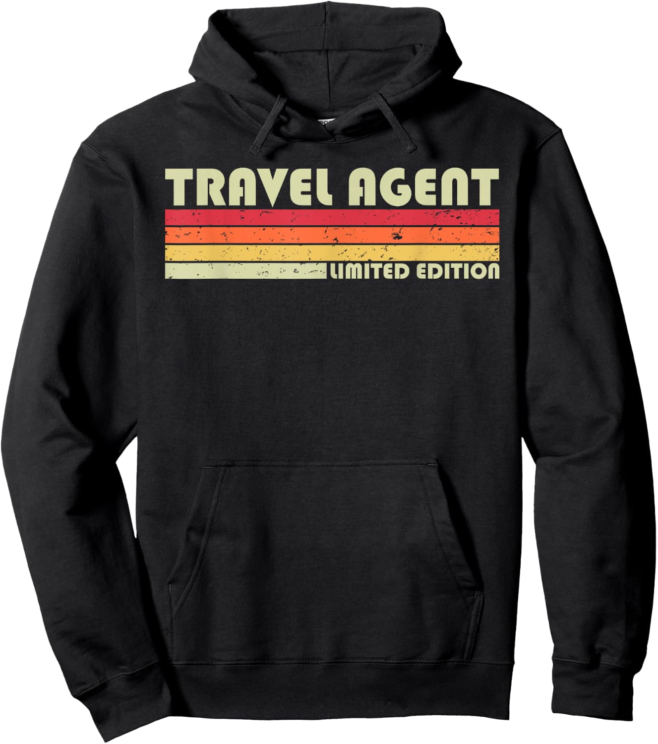 TRAVEL AGENT Funny Job Title Profession Birthday Worker Idea Hoodie - Hoodie | Black