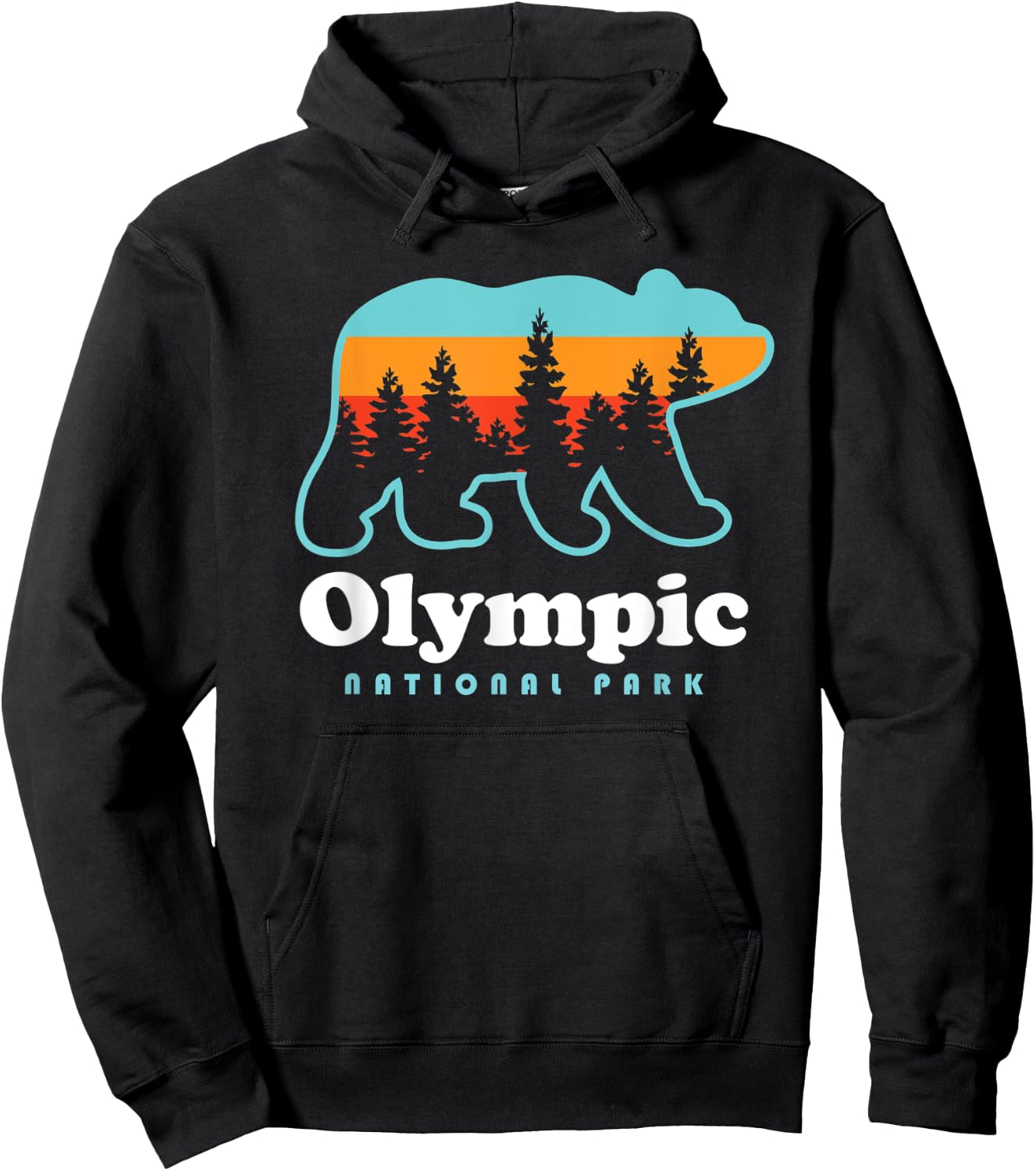 Olympic National Park Bear - Olympic National Park Hoodie - Hoodie | Black