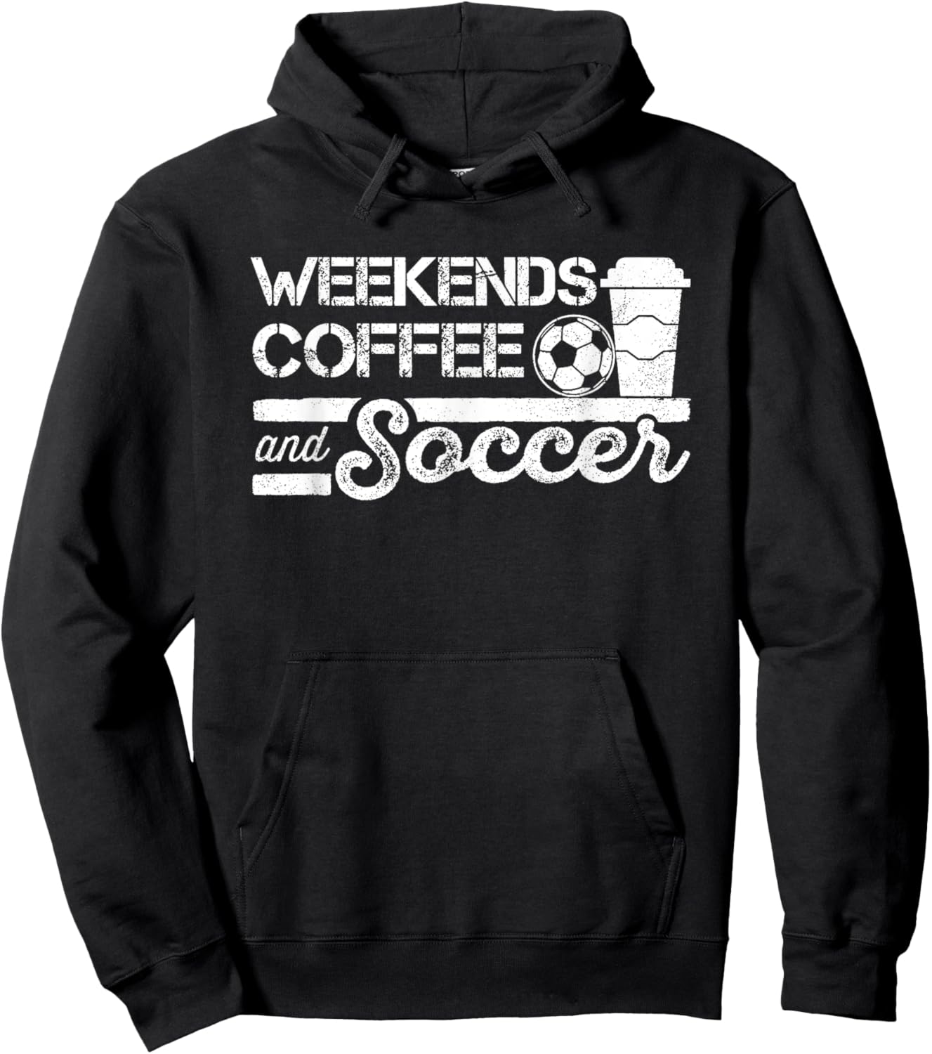 Weekends Coffee and Soccer Hoodie - Hoodie | Black