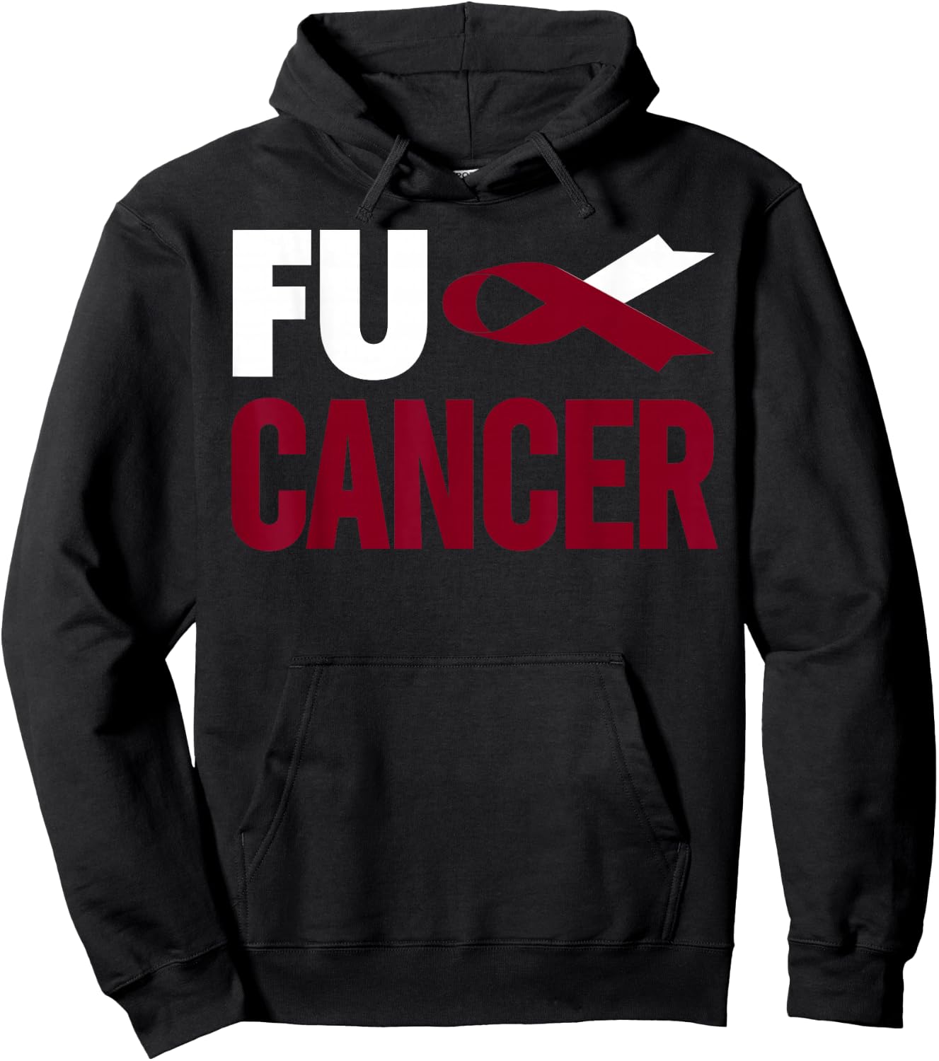 Fu Cancer T Shirt - Throat Cancer Fu Oral Head Neck Cancer Hoodie - Hoodie | Black