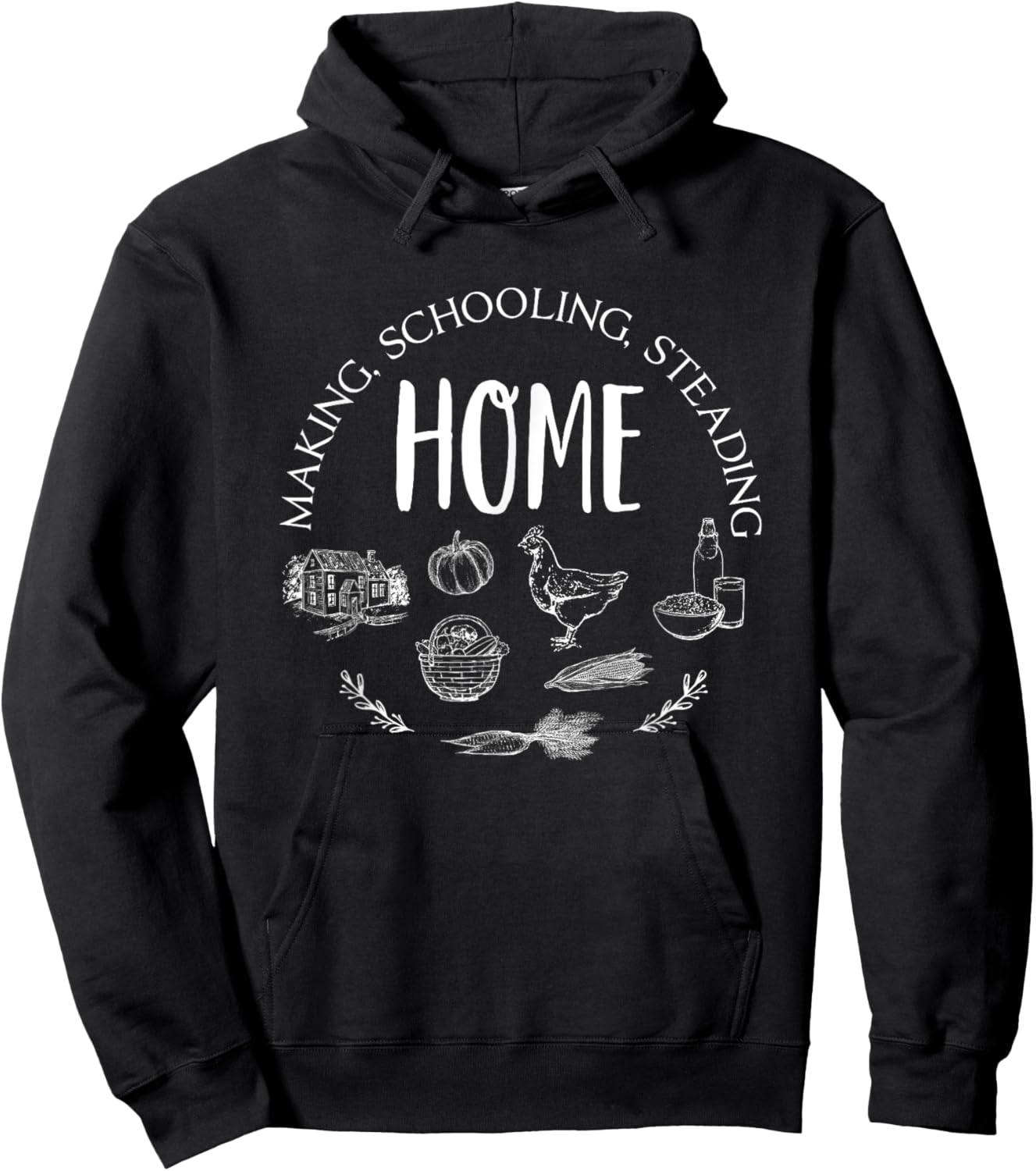 Homeschool Mom Dad Homemaking Homeschooling Homesteading Hoodie - Hoodie | Black