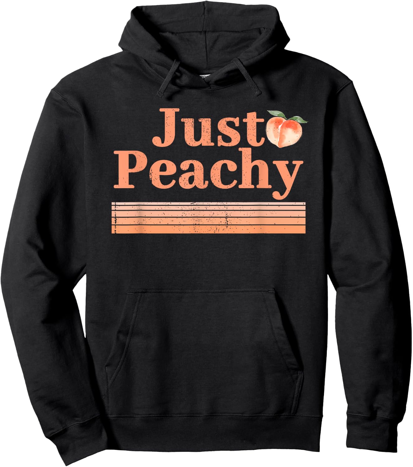 Just Peachy Peaches Summer Fruit Nostalgia Hoodie - Hoodie | Black