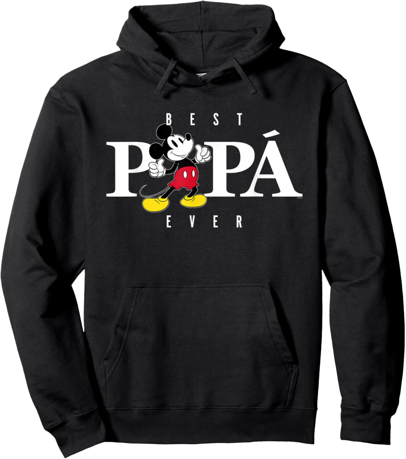 Disney Mickey Mouse Thumbs Up Best Papá Ever Día del Padre Hoodie - Hoodie | Black