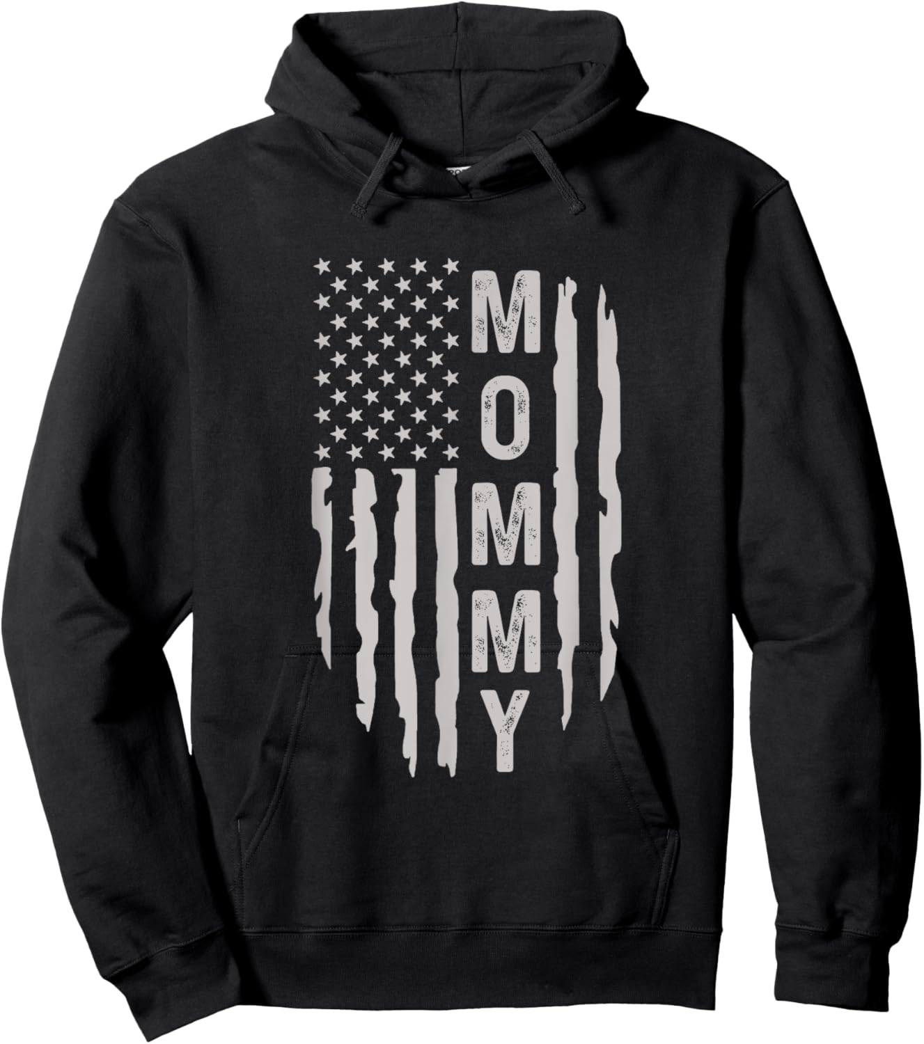 American Mommy USA Flag Hoodie - Hoodie | Black