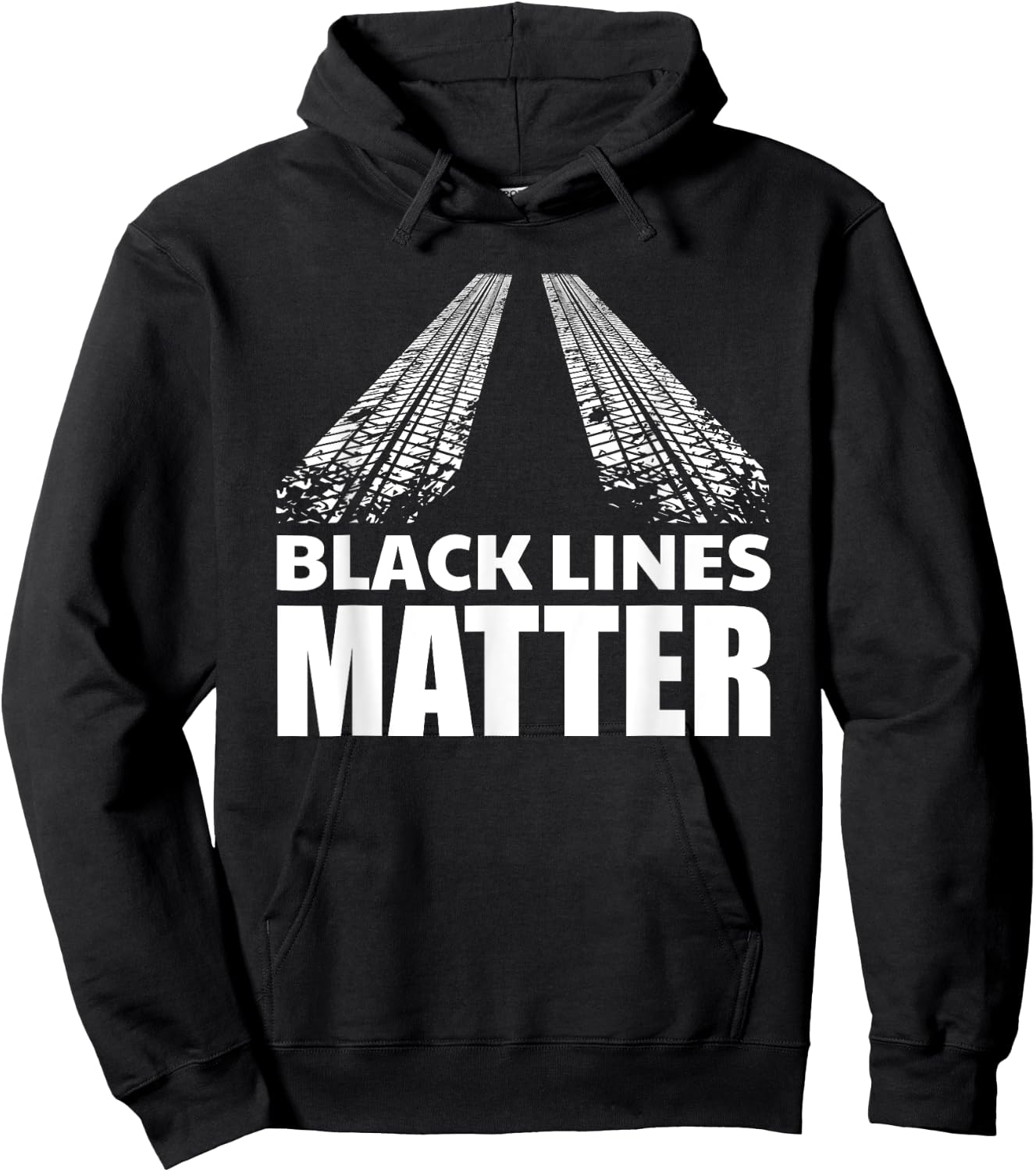 Black Lines Matter | Cool Vehicle Car Burnout Gag Gift Hoodie - Hoodie | Black