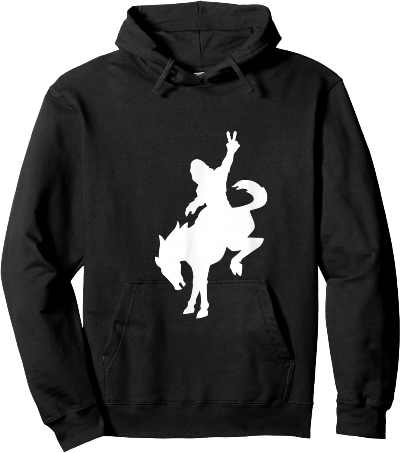 Sasquatch Riding Bronco Hoodie - Hoodie | Black
