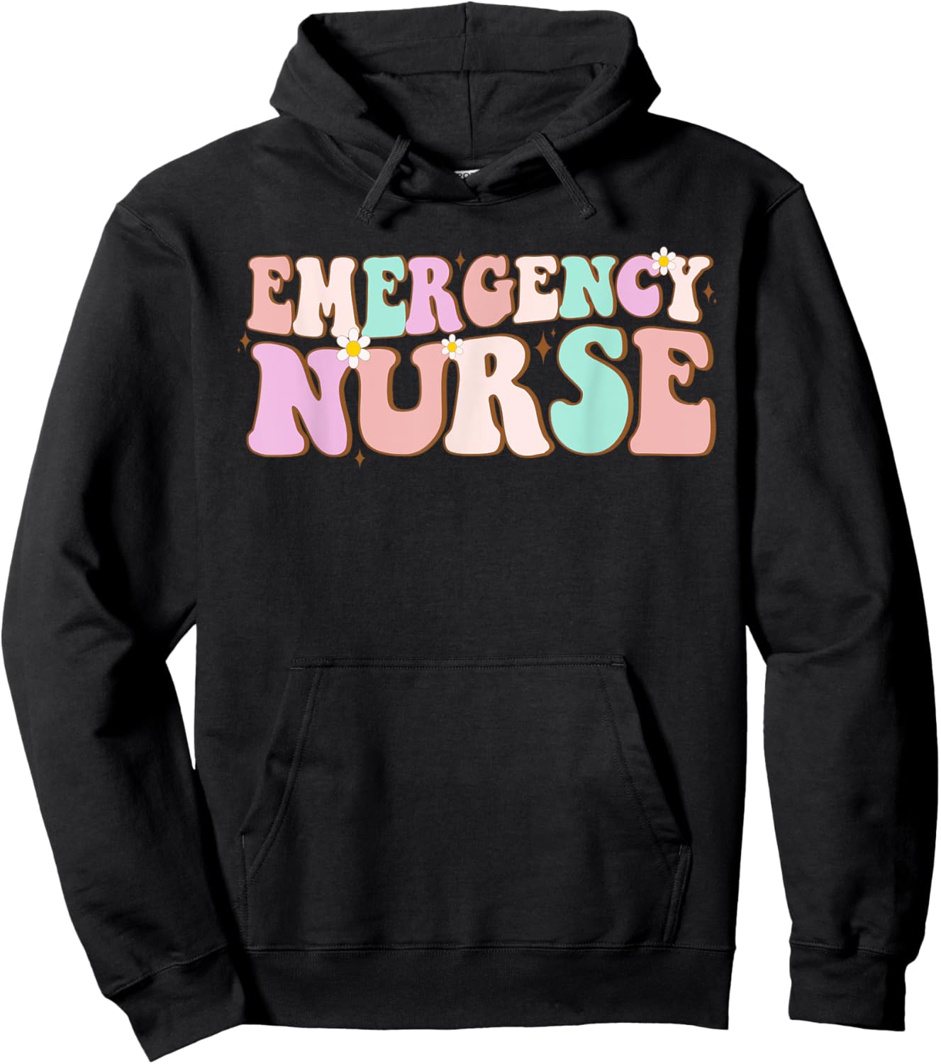 groovy ER Nurse Emergency Nurse School women nursing Room Hoodie - Hoodie | Black