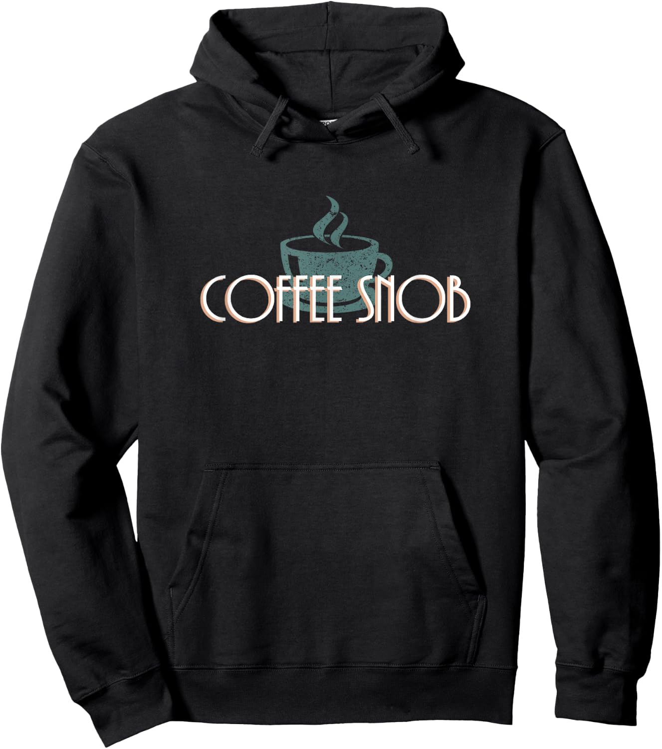 Coffee Snob Funny Design with coffee mug image Hoodie - Hoodie | Black