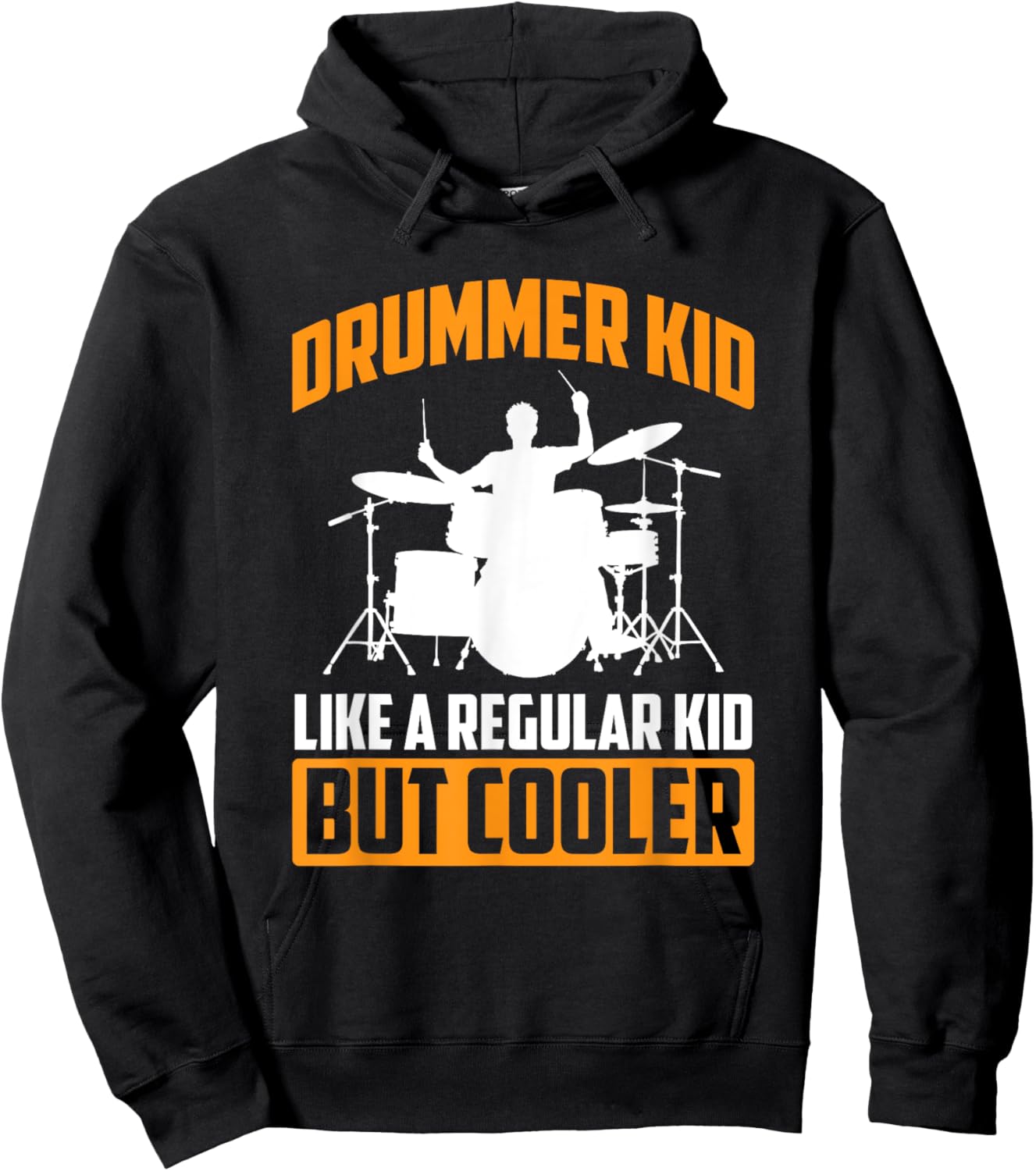 Drummer Kid Drumming Percussionist Drums Kids Boys Retro Hoodie - Hoodie | Black