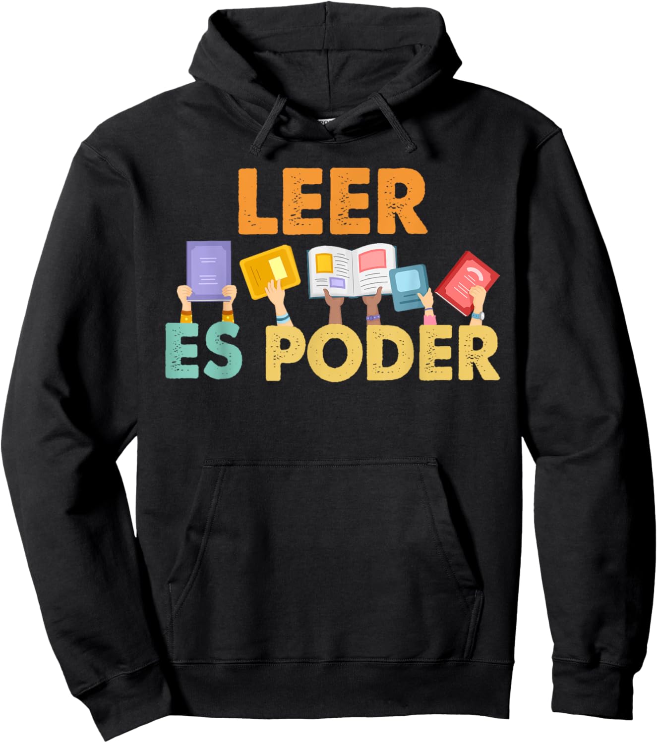 Spanish Reading Book Lover Teacher Maestra Leer Es Poder Women Hoodie - Hoodie | Black