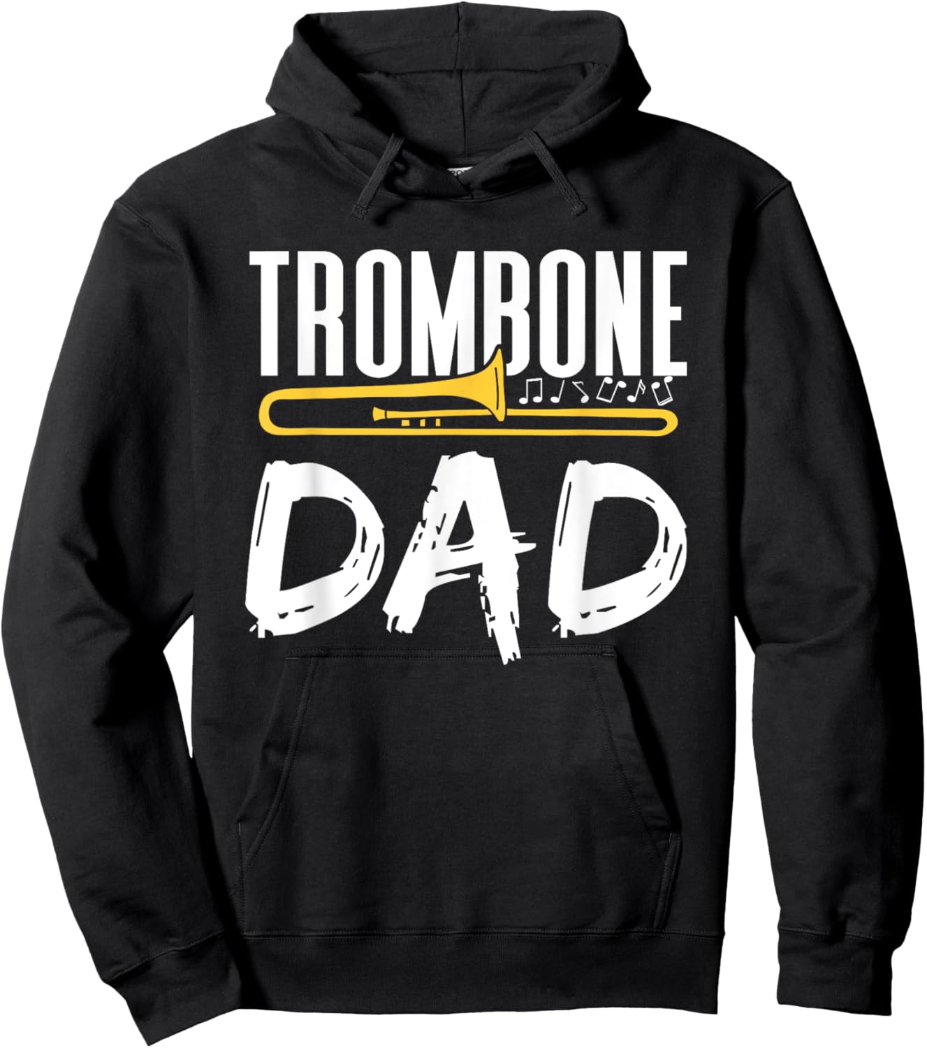 Trombone Dad Instrument Player Trombones Trombonist Father Hoodie - Hoodie | Black