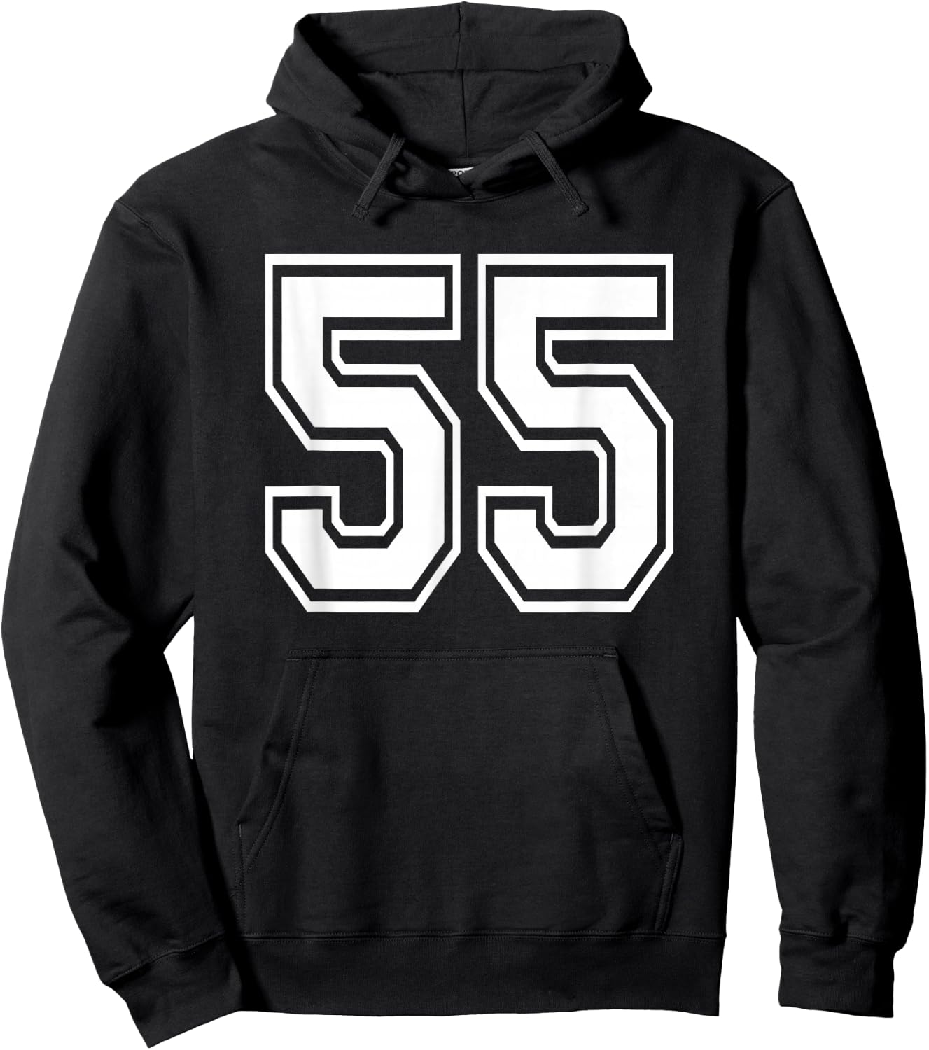 Number 55 Birthday Varsity Sports Team Jersey Hoodie - Hoodie | Black